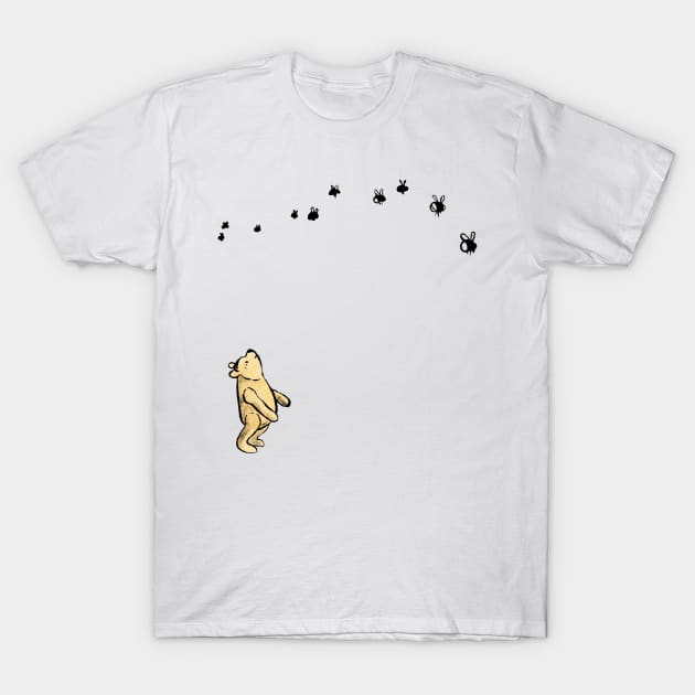 Vintage Winnie the Pooh with Bees T-Shirt by Boyanton Designs